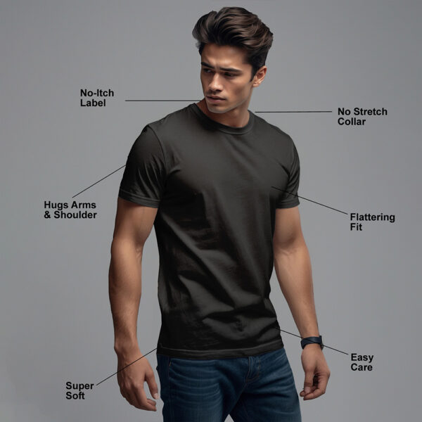 Cotton Dark Gray T-shirts for Active Lifestyles Unleash Adventure - Image 4