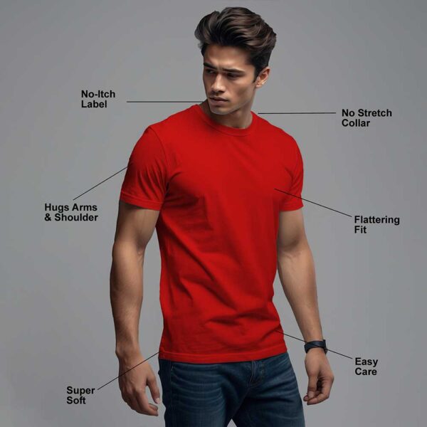 Red Cotton T-Shirts for Adventure and Active Lives - Image 6