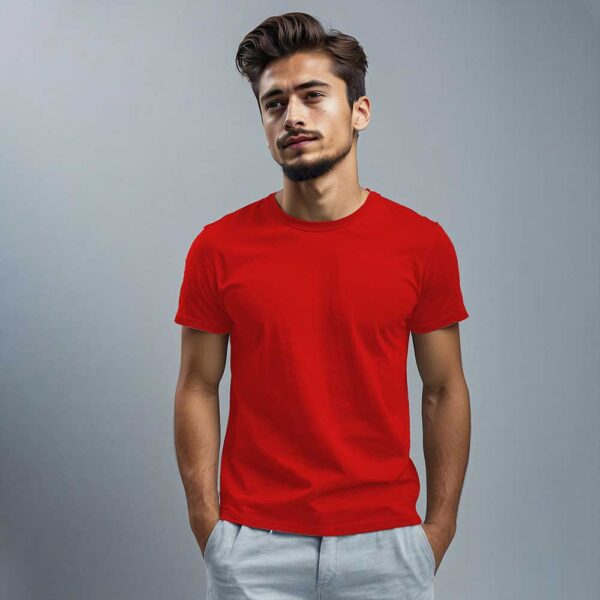 Red Cotton T-Shirts for Adventure and Active Lives - Image 4