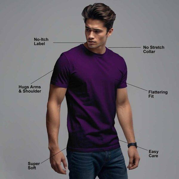 Cotton Purple T-shirts for Adventure and Active Lives - Image 4