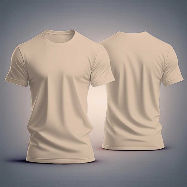 Active individuals who like to unleash their adventure can wear Khaki Cotton t-shirts. - Image 8