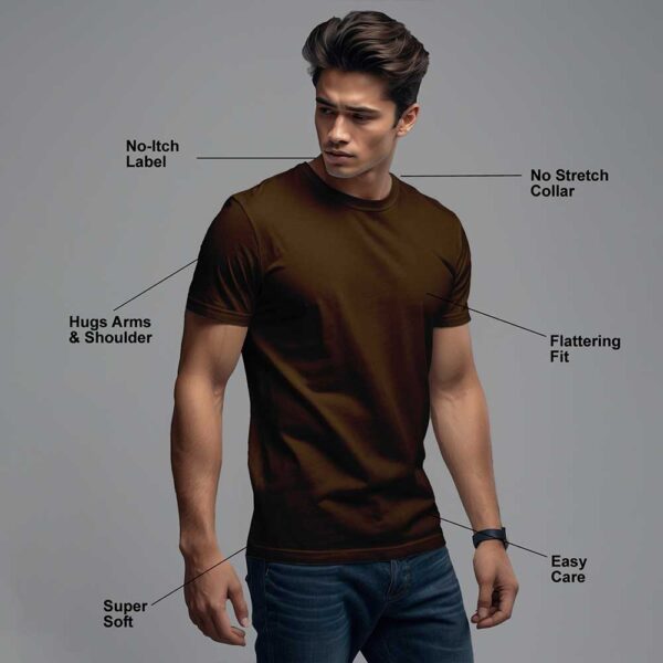 t-shirts made of brown cotton for active individuals who like to go on adventures - Image 7