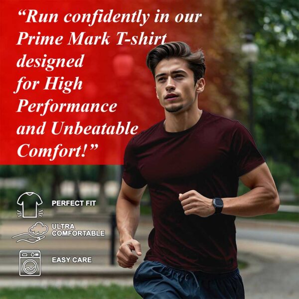 Cotton Maroon T-shirts for Adventure-Seeking Active Lives - Image 6